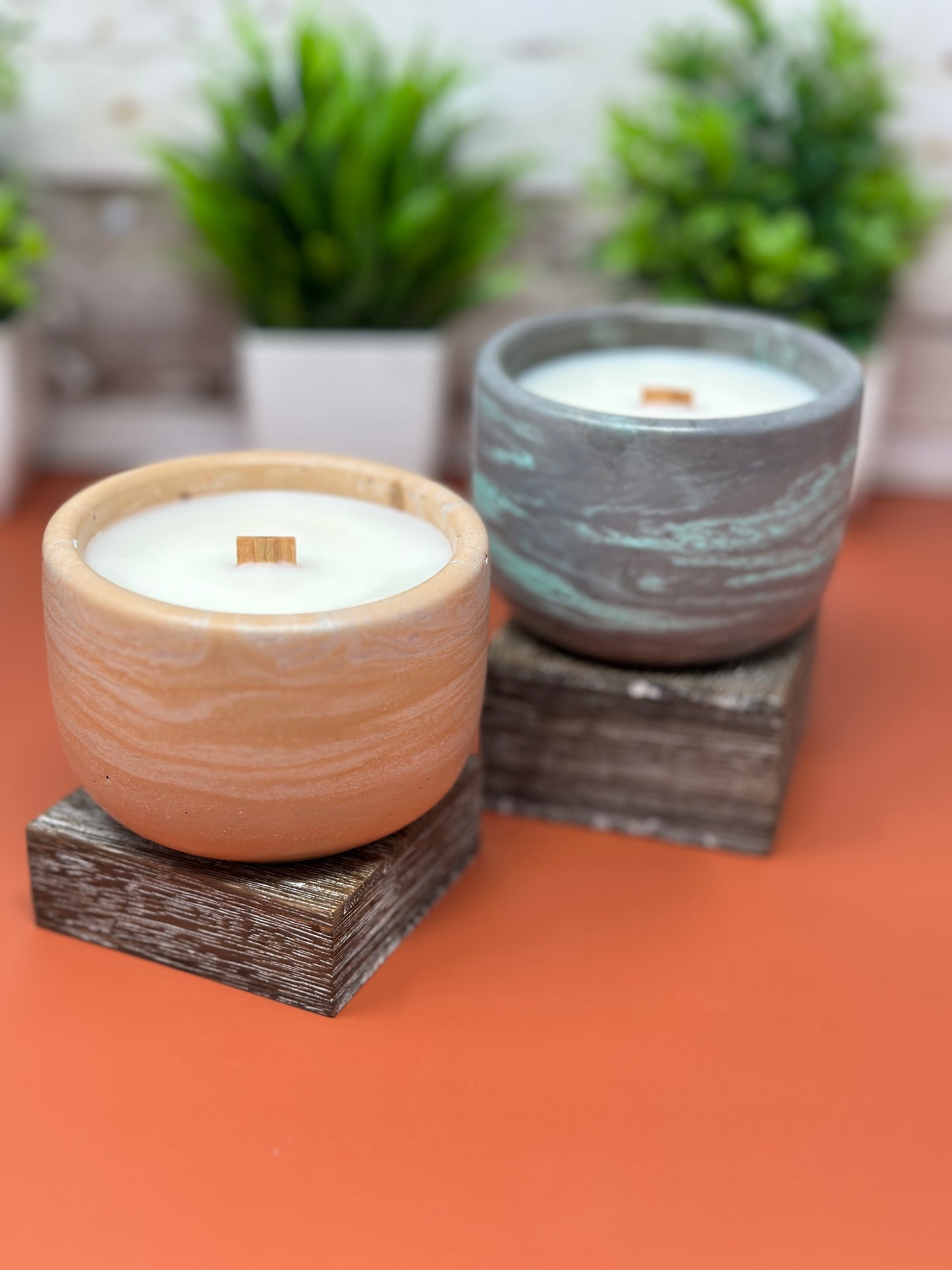 Cement Candle Vessels